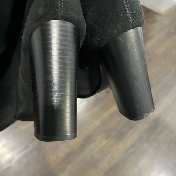 Sam Edelman Boots Women’s 7.5 Victoria Black Suede Leather Knee High Heels - Picture 8 of 9